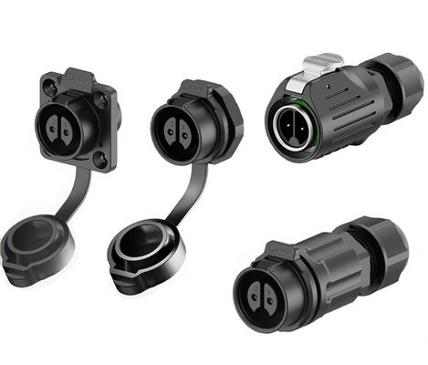 購入 2ピン LPシリーズ 防水電源コネクタ IP68 PA66 20A 500V オンライン製造