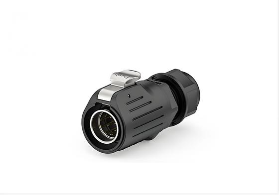 購入 LP20 Series 9-Pin IP67 Waterproof Connector 5A Flange Mount オンライン製造