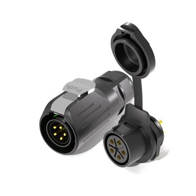 LP20 プッシュプラグ 5 コア 防水電源コネクタ ロック スクロール 溶接型 IEC 規格