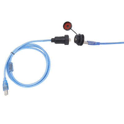 IP67 防水評価, 125V 動作電圧, 1000 挿入寿命のUSB 防水信号コネクタ