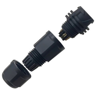 4ピン IP67 防水回形接続器 ケーブルジャケット OD 4.5-9.2 mm2