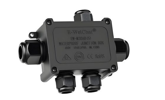 防水ケーブル接続ボックス,1ポート入口から4ポート出口 IP68